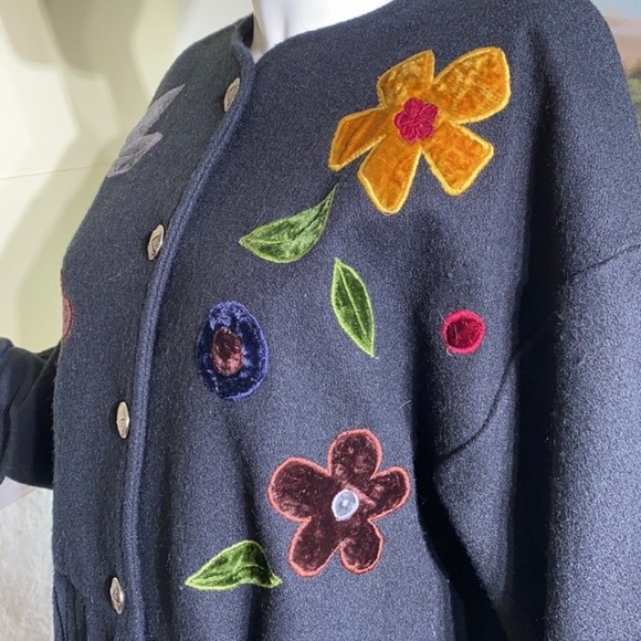 Vintage Le Chateau fringed appliqué jacket - Picture 4 of 9